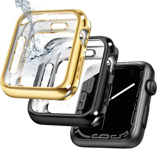 Miniatura 19 de top4cus - Funda ecológica protectora, de TPU suave y flexible, compatible con iWatch Series 5, Series 4, Series 3, Series 2 y Series 1 Dorado