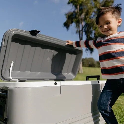 Miniatura 9 de Igloo Hard Cooler Polar & Party Bar Series Insulated Ice Chests Gris polar de 120 cuartos de galón