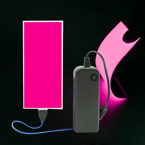 Miniatura 14 de Panel LED flexible, lámina electroluminiscente EL Cinta cortable suave para máscara de ojos, cosplay, decoración de fiesta, bricolaje - Luz Verde