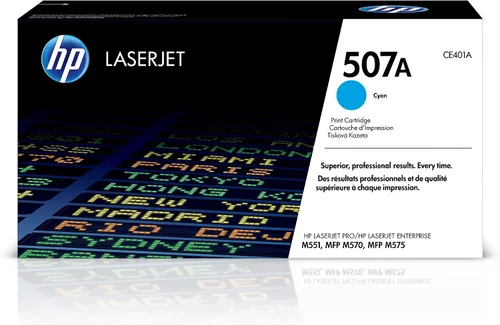 HP 507A (CE401A) cartucho de tóner cian original LaserJet.