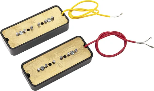 Miniatura 3 de P90 - Juego de pastillas de bobina simple para puente y cuello, compatible con piezas de guitarra eléctrica (negro)