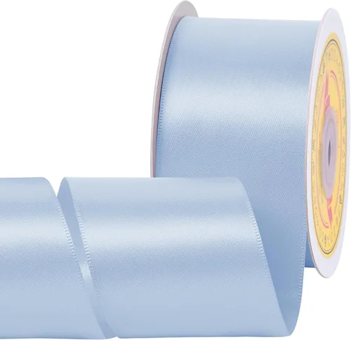 Miniatura 350 de Cinta de satén blanca antigua de doble cara de 1-1/2 pulgadas x 50 yardas, cinta de poliéster para envolver regalos, día de San Valentín, bodas