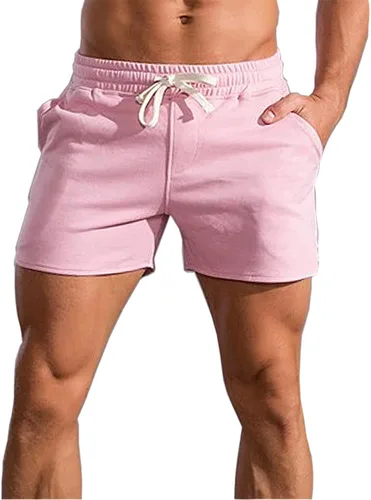 Miniatura 13 de Pantalones cortos de algodón de 5.5/7 pulgadas para hombre, pantalones cortos de entrenamiento de algodón con bolsillos