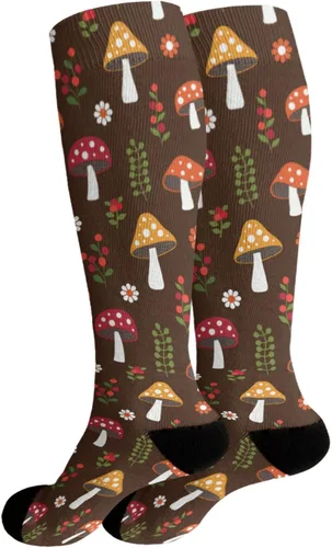 Miniatura 2 de devor planta hongos lindos hongos divertidos hongos mágicos calcetines de media pantorrilla calcetines tubo hombres tubo mujeres calcetines algodón