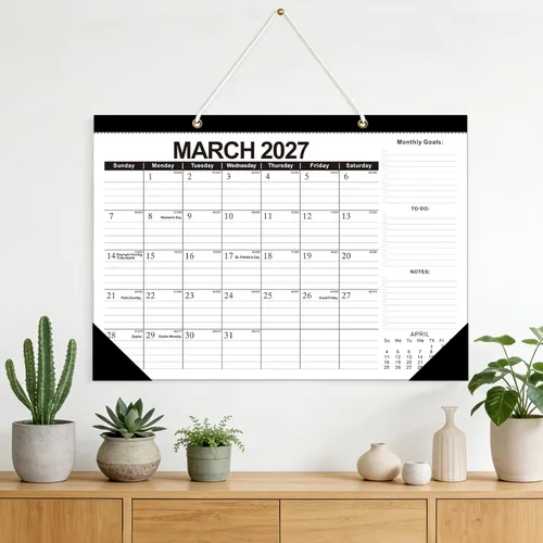 Miniatura 9 de 2026 Calendario de escritorio Calendarios de escritorio 2026-2027 Calendario de pared de 18 meses desde enero de 2026 hasta junio de 2027, papel