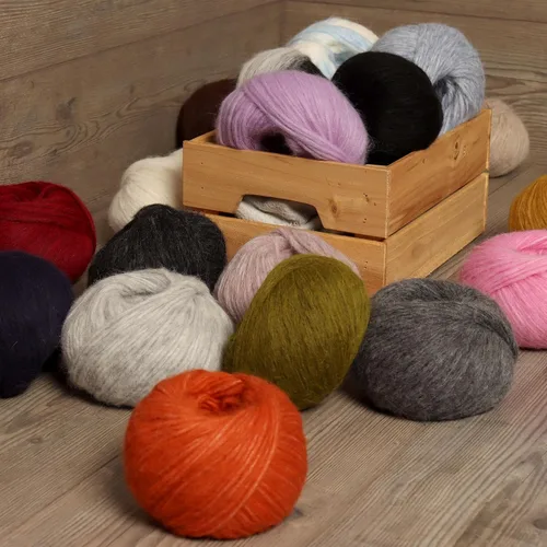 Miniatura 6 de Pullu - Juego de 3 madejas de hilo de lana de alpaca bebé y merino (150 gramos) de peso worsted - Procedencia directa de Perú - Celestialmente suave