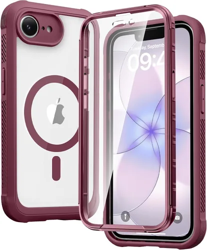 Miniatura 232 de Diaclara Funda diseñada para iPhone 16, mejorada [protección completa de la cámara], carcasa resistente de cuerpo completo con protector de pantalla