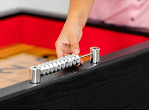 Miniatura 9 de Hathaway Avenger Mesa de Shuffleboard de 9 Pies para Sala de Juegos Familiar – Campo de Juego con Recubrimiento de Polímero, Anotador y Gabinete
