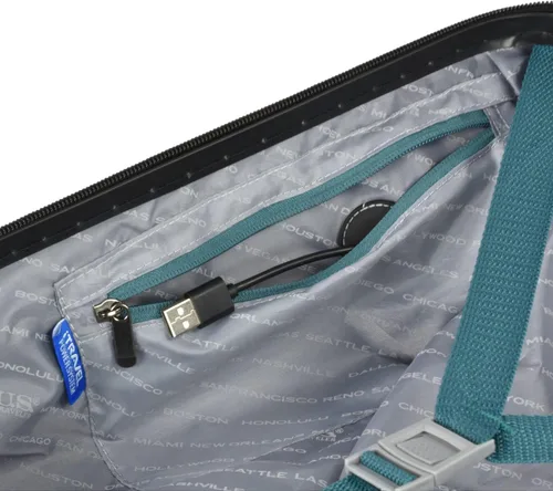 Miniatura 7 de U.S. Traveler Boren - Maleta de viaje de policarbonato resistente con 8 ruedas giratorias, asa de aluminio