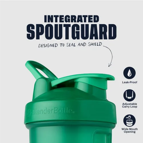 Miniatura 2 de BlenderBottle Classic V2 Botella mezcladora perfecta para batidos de proteínas y preentrenamiento, 28 onzas, color verde esmeralda