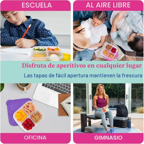 Miniatura 6 de EasyLunchboxes ELB4 - Caja para aperitivos (4 compartimentos)