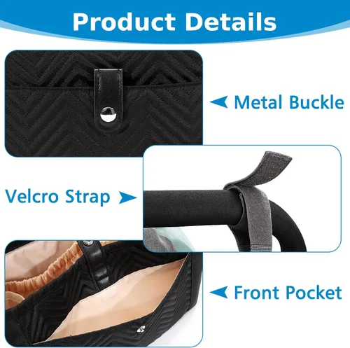 Miniatura 4 de Accmor Organizador universal para cochecito, bolsa de cochecito, organizador de cochecito, accesorios para cochecito Uppababy, Baby Jogger, Nuna