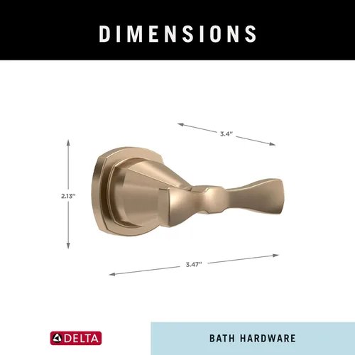 Miniatura 8 de Delta Gancho doble para toallas para baño o cocina Bronce champán Accesorios Stryke