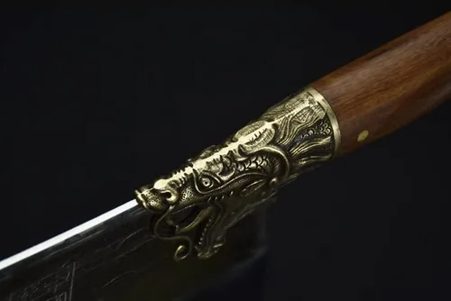 Miniatura 5 de Cuchillo de carne, cuchillo de cocina forjado a mano de 8.5 pulgadas, cuchillo de cocina de hoja afilada, cuchillo de corte de hueso Longquan