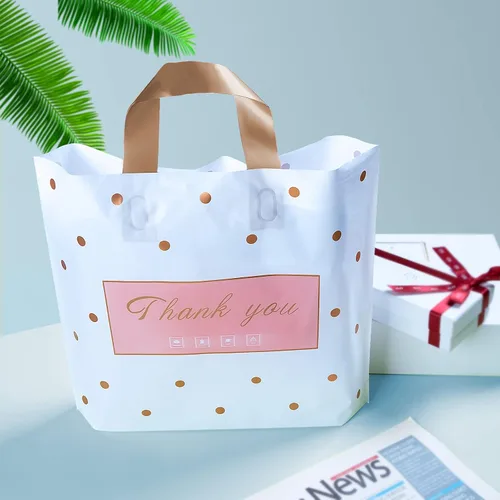Miniatura 5 de MLAFLY Bolsas de agradecimiento – Paquete de 50 bolsas de plástico a granel para pequeñas empresas, venta al por menor, fiestas, recuerdos y bolsas