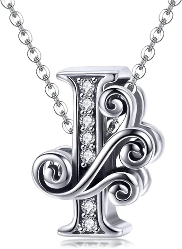 Miniatura 69 de BETTY&SARAH dije de plata esterlina 925 con forma de letra, para pulseras Pandora, letra del alfabeto, joya, regalo para mujer