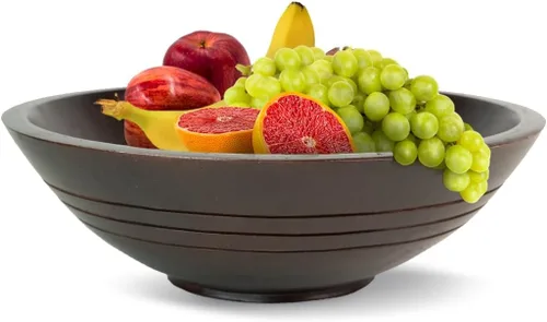 Miniatura 15 de Folkulture Frutero de madera para encimera de cocina Cesta grande de frutas de plátano ecológica de 12 pulgadas para cocina Tazón de madera