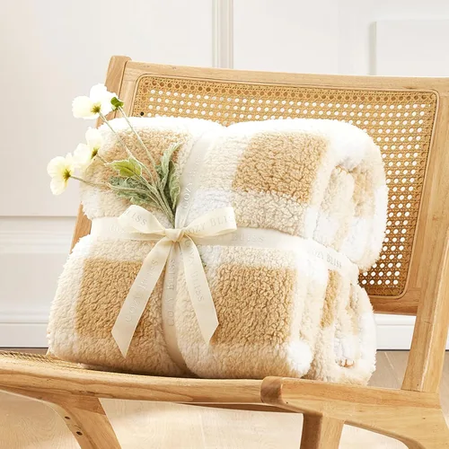 Miniatura 4 de Cozy Bliss Manta Sherpa de lujo para sofá, manta gruesa reversible de cuadros Buffalo de alta calidad, cálida y acogedora manta suave para el hogar