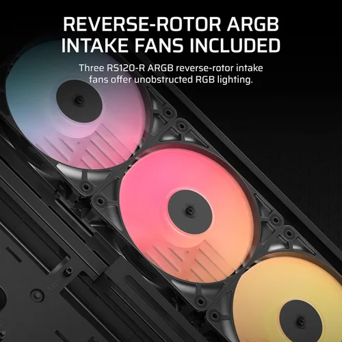 Miniatura 5 de Corsair Frame 4500X RS-R ARGB - Chasis para PC semitorre con vidrio panorámico – Sistema de montaje InfiniRail, compatible con radiadores duales