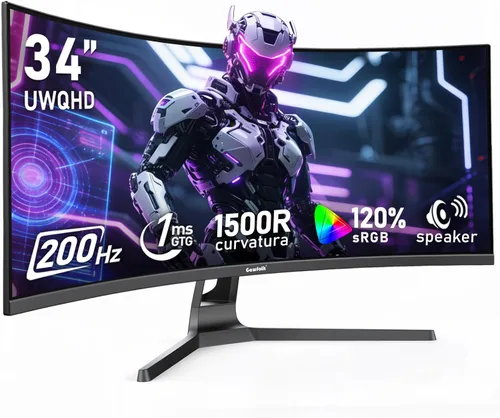 Miniatura 9 de Gawfolk Monitor curvo de juegos de 32 pulgadas 240Hz pantalla de PC Full HD 1080P, pantalla de computadora curvada sin marco 1800R, FreeSync, ángulo