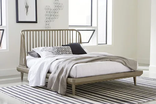 Miniatura 18 de Modus Furniture Cama de madera maciza, California King, Kentfield - roble negro a la deriva
