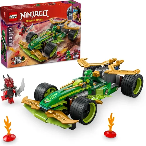 LEGO NINJAGO - Auto de juguete Lloyd's Pull-Back Race Car - Juguete de construcción para juego de rol para niños y niñas, a partir de 7 años - Auto