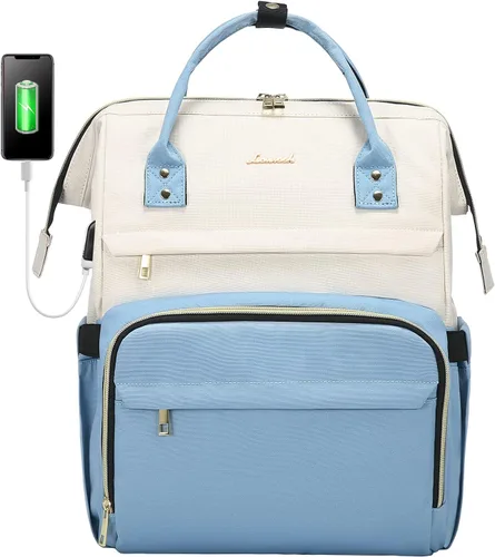 Miniatura 27 de LOVEVOOK - Mochila para ordenador portátil para mujer, de moda, de negocios, de viaje, mochila para estudiantes, mochila de trabajo para profesores