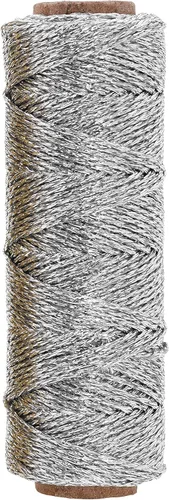 Miniatura 10 de Mandala Crafts Cuerda negra para envolver regalos – 55 yardas de 0.039 in delgada metálica para panaderos para manualidades, embalaje, recuerdos