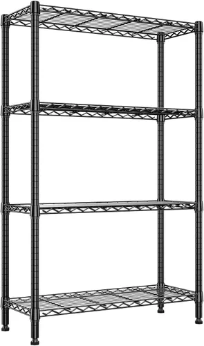 Miniatura 15 de IZEUK Estantes de almacenamiento de metal cromado de 5 niveles, estantería de alambre ajustable para cocina, baño, despensa, oficina, garaje, Cromo