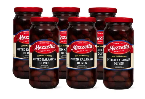 Miniatura 10 de Mezzetta Aceitunas kalamata griegas sin hueso – Aceitunas moradas ricas de Grecia para recetas mediterráneas y aperitivos – Prácticas aceitunas sin