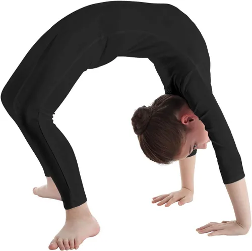 Miniatura 5 de Body de manga larga para niñas grandes, para gimnasia, danza, deportes, leotardo