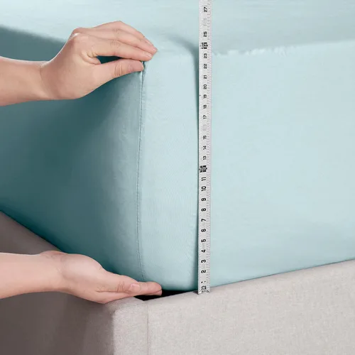 Miniatura 4 de Nestl Bedding - Sábanas bajeras con bolsillo profundo de 53 cm 24 - Azul claro