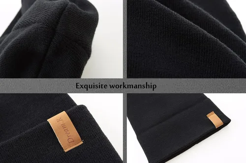 Miniatura 5 de LMLALML 2 gorros para mujer, cálido, suave, mejorado, para invierno, unisex, con puños