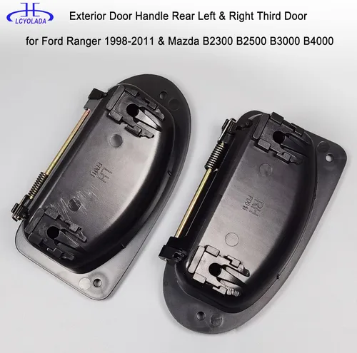 Miniatura 3 de 2 Piezas Manijas de Puerta Interior Trasera para Ford Ranger y Mazda B2300 B2500 B3000 B4000 1998-2011, camioneta de cabina extendida, conductor