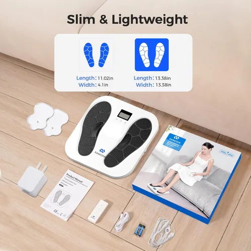 Miniatura 9 de EaseZen Masajeador de pies para neuropatía, estimulador de pies TENS EMS recargable con 10 modos, 20 intensidades, estimulador de circulación