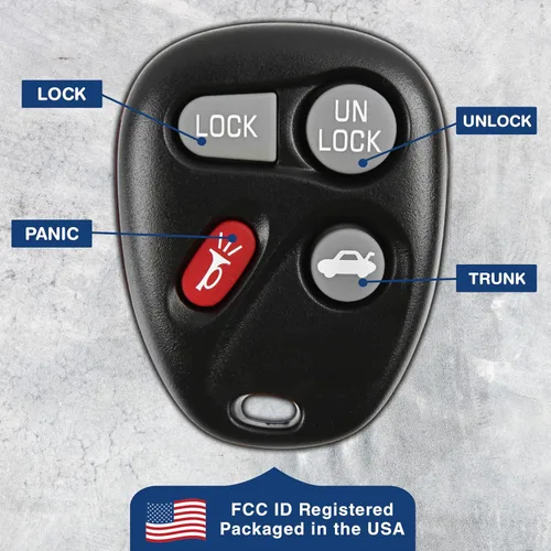 Miniatura 6 de KeylessOption Llavero de repuesto para Buick Century Regal Riviera La Sabre Oldsmobile Intrigue Pontiac Grand Prix Remote, 4 botones 10246215