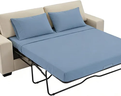 Miniatura 24 de Kingnex Sábanas de sofá cama individual para sofá cama extraíble de 36 x 72 pulgadas, microfibra suave de doble cepillado 1800, 3 piezas incluyen 1