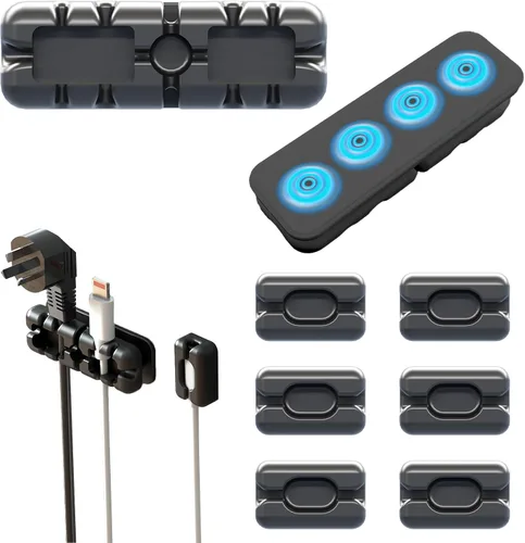 Miniatura 9 de Organizador de cables de silicona para cables, clips de cuerda de luz, organizador de cables de electrodomésticos, organizador de cables