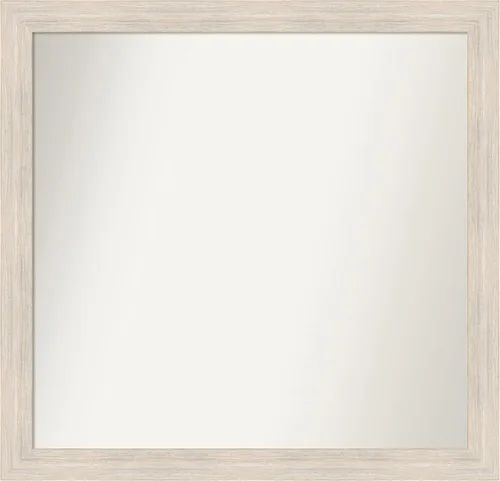 Miniatura 316 de Amanti Art Espejo de baño blanco para sobre el fregadero, 30 x 35 pulgadas, espejo de tocador rectangular estrecho de Eva de oro blanco, marco