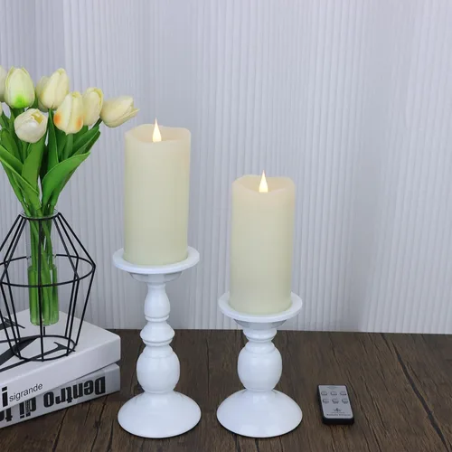 Miniatura 4 de TECHLONG Velas sin llama con control remoto y temporizador, velas de 3D con llama parpadeante operadas por batería que duran más de 1000 horas
