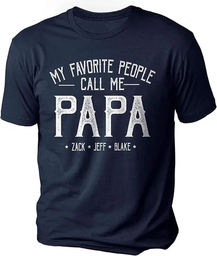Miniatura 3 de Camisa personalizada para el abuelo y papá, camiseta personalizada con nombre de papá y nietos, regalos de Navidad para el Día del Padre, abuelo