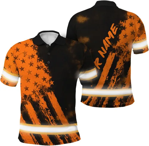 Miniatura 14 de Polo reflectante con bandera de camuflaje de alta visibilidad para hombres y mujeres, polo de seguridad para trabajo, patriótico Polo 03