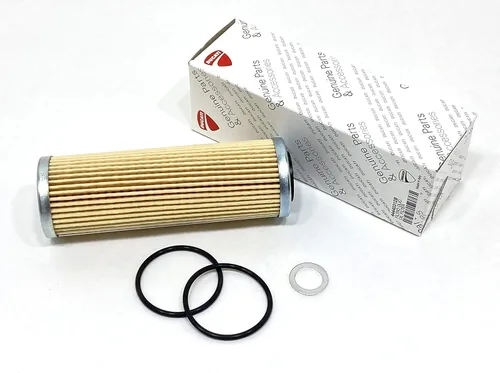 Kit de servicio de filtro de aceite para Ducati StreetFighter V4 / V4S: filtro de aceite, juntas tóricas y arandela de trituración