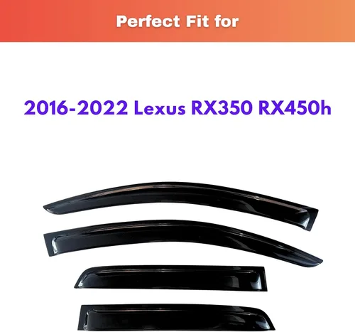 Miniatura 170 de KPY Visor de ventana compatible con Kia Soul 2009-2013, Protector contra lluvia de 4 unidades, deflectores de ventilación de ventana lateral