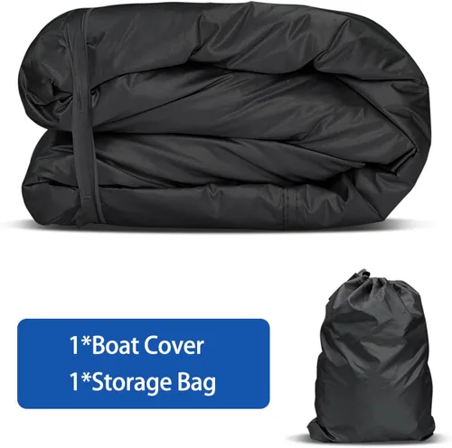 Miniatura 6 de iCOVER - Funda para bote de pedales, apta para botes de remo de 3 o 5 personas, funda impermeable resistente para remos, negra