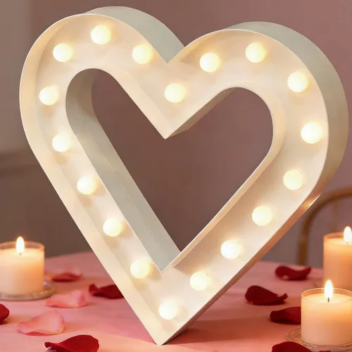 Miniatura 7 de Letrero de amor con luz grande, 16 x 7 pulgadas, para boda, carpa, mesa de boda, decoración romántica y artística de pared para sala de estar