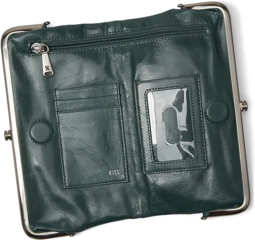 Miniatura 3 de HOBO Lauren - Bolso de mano para mujer, construcción de cuero suave, dos compartimentos de marco superior, cierre Kiss Lock