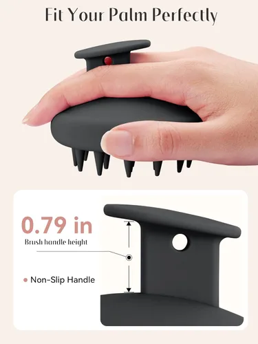 Miniatura 3 de HEETA Masajeador de Cuero Cabelludo para el Crecimiento del Cabello, Exfoliador de Cuero Cabelludo con Cerdas Suaves, Diseño de Silicona Integrado