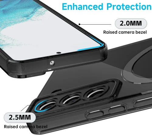 Miniatura 4 de Svanove Funda para Samsung Galaxy S22 Transparente Compatible con Magsafe Silicone, Funda Magnética Mag Safe Transparente Delgada Bonita, Estética