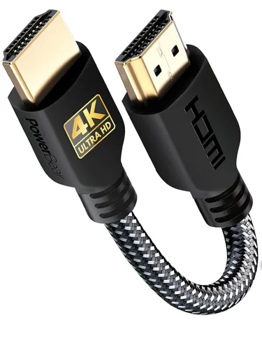 Miniatura 16 de PowerBear - Cable HDMI 4K 10 pies, nailon trenzado y conectores dorados Pack de 1 6 patas Negro